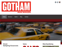 Tablet Screenshot of gothambrands.com